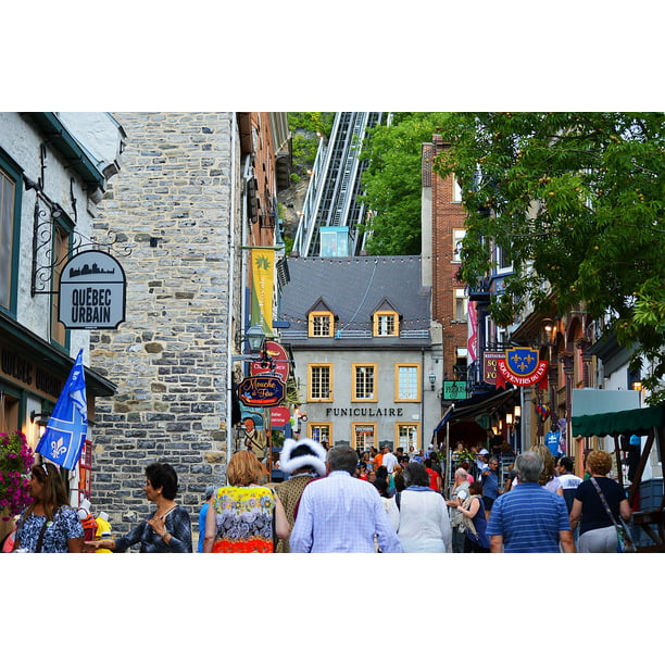 Religious Home Old Quebec City Canada Quebec Large Canvas Wall Art Print 